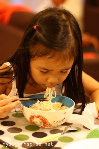 Zara having CNY eve dinner